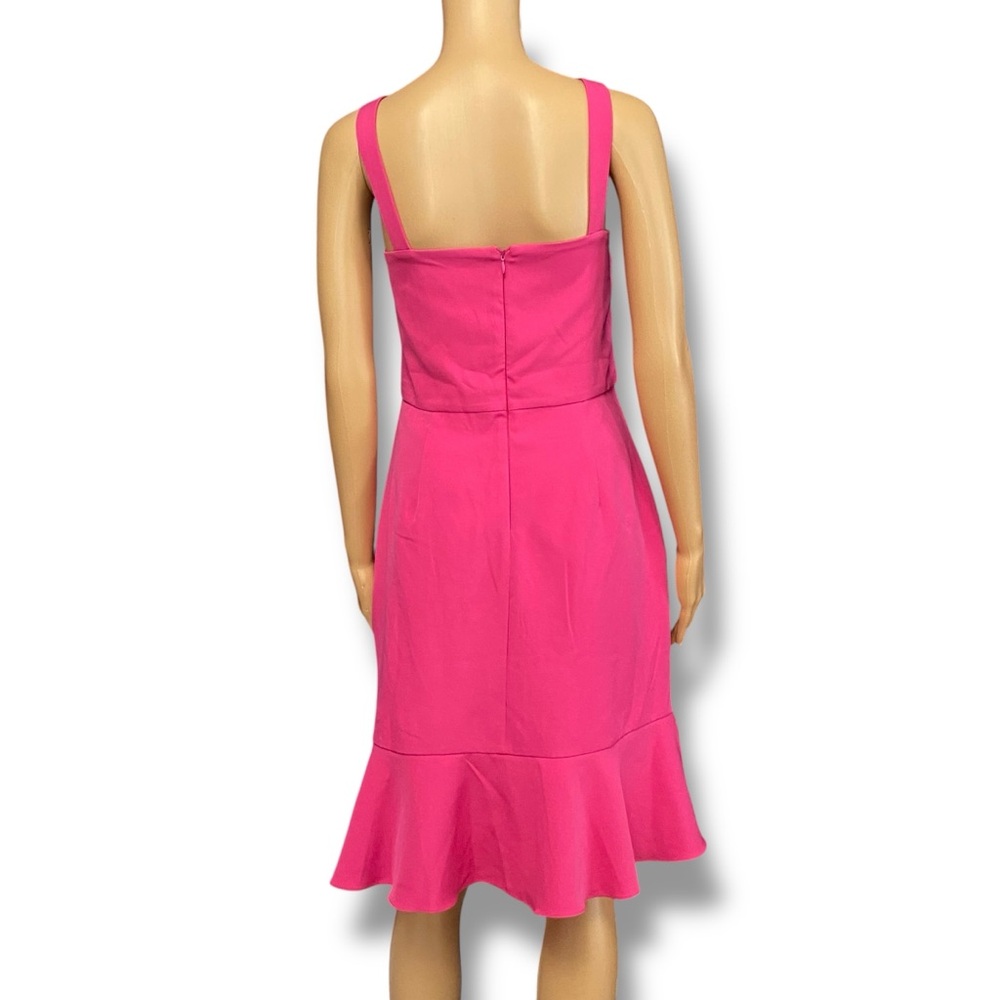 BCBGeneration Fuchsia Ruffle Midi Dress - Picture 4 of 9